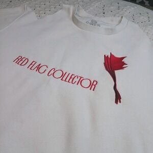KELLY CLARKSON XL Embroidered Cut Shoulders Sweatshirt Merch Red Flag Collector